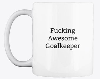 Caneca engraçada de futebol, presente para jogadores de futebol, goleiro, goleiro, caneca engraçada, presente de futebol, futebol, caneca de futebol, caneca de futebol, presente de futebol
