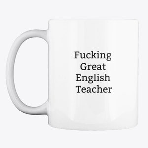 Caneca engraçada do professor de inglês, grande caneca do professor de inglês, presente rude, presente para professor de inglês, presente para professores, obrigado, melhor professor
