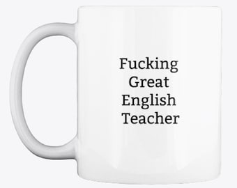 Divertido inglés profesor taza, gran taza de profesor de inglés, regalo grosero, regalo para el profesor de inglés,presente para los profesores,Gracias, mejor profesor