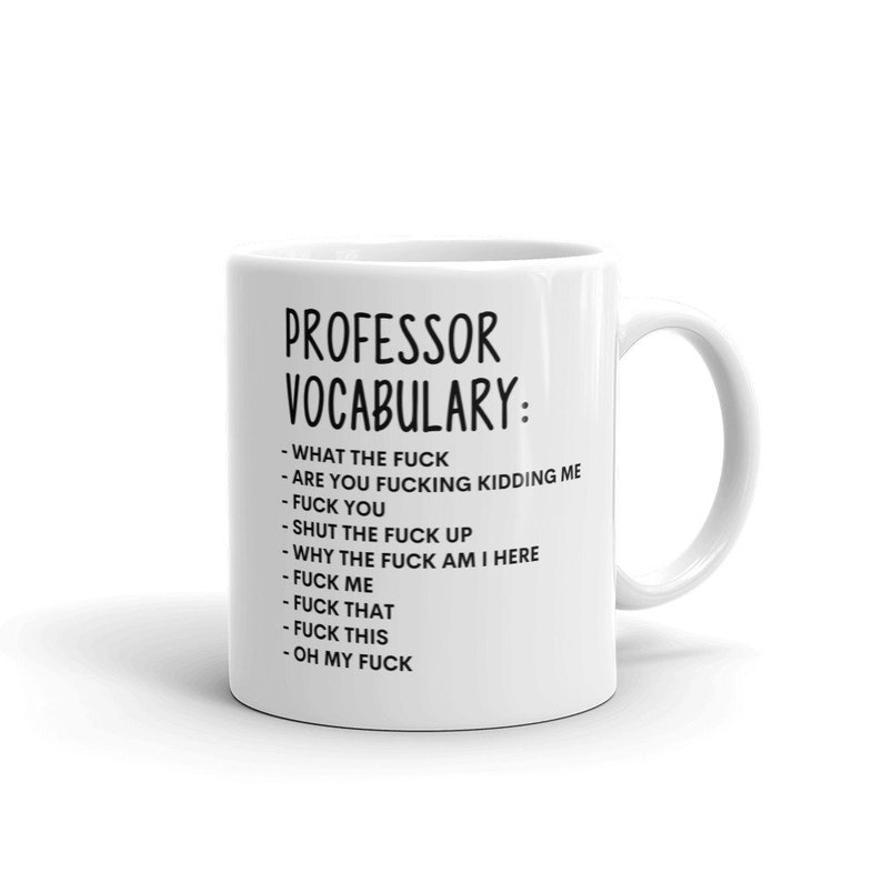Vocabulary At Work Mug-Rude Professor Mug-Funny Professor Mugs-Professor Mug-Colleague Mug,Professor Gift,Surprise Gift,Workmate Mug image 2