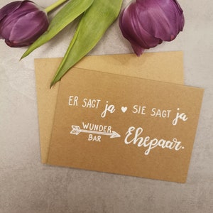 Carte avec lettrage disant "couple marié" - mariage, félicitations, félicitations