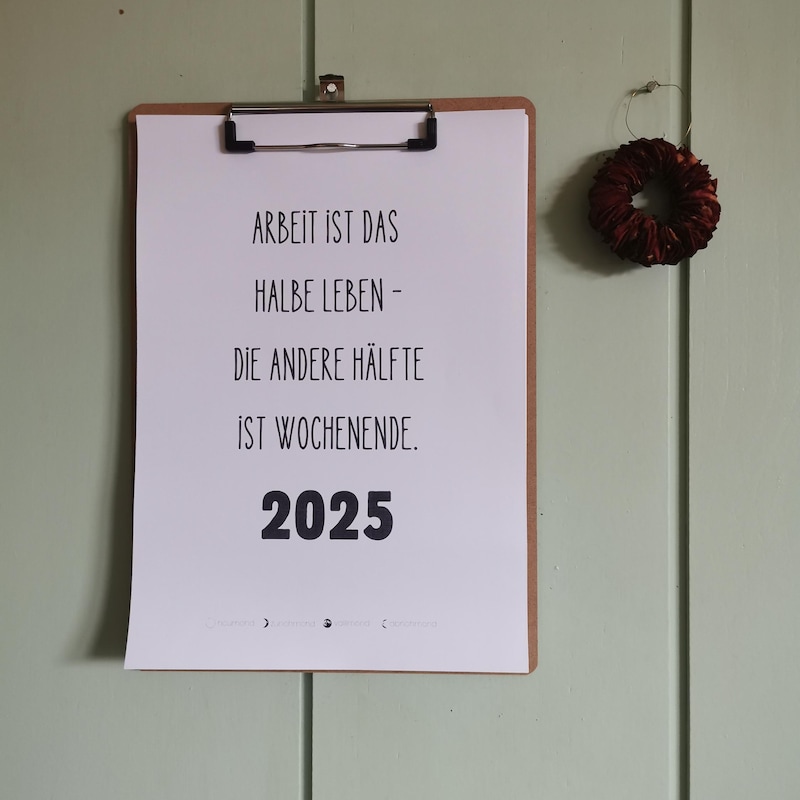 2025 Clipboard Calendar Etsy