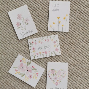 Mini Tarjetas “Flores de Acuarela” – Tarjetas, Regalo, Varias Ocasiones
