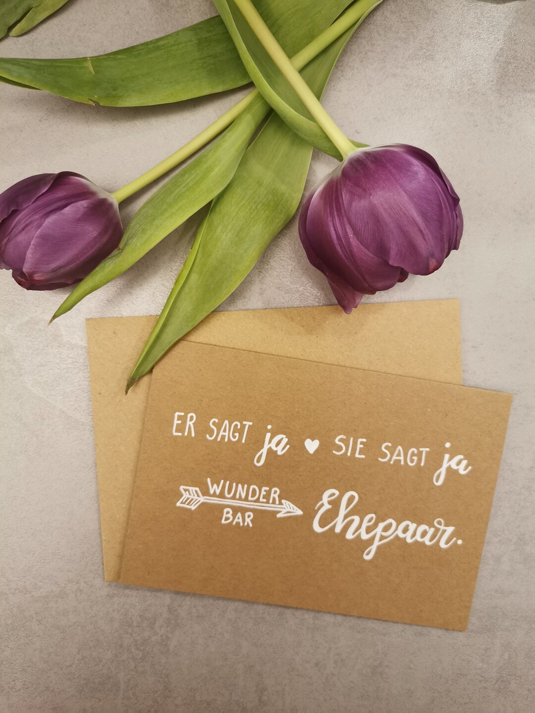 Karte mit Handlettering Spruch „Ehepaar“ Hochzeit, Glückwünsche