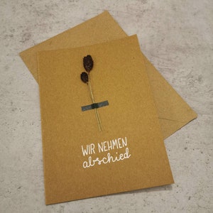 Carte de deuil « Nous disons au revoir » – deuil, condoléances, carte de condoléances