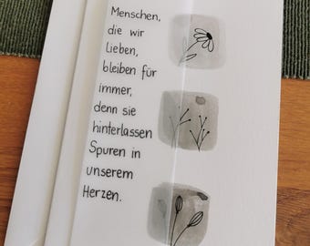 Rouwkaart “Mensen van wie we houden” – Rouw-, condoleance-, medelevenkaart