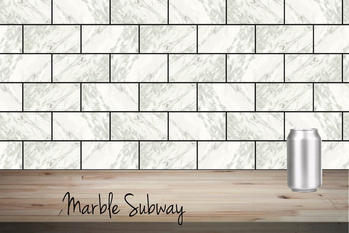 Removable Tile Vinyl Backsplash Peel and Stick Backsplash Etsy