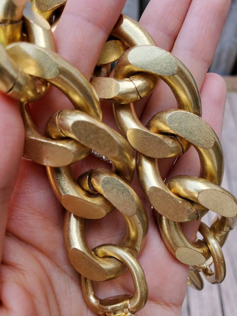 Gold Chains Handle Matt Curb Chain Handle Purse Handle 