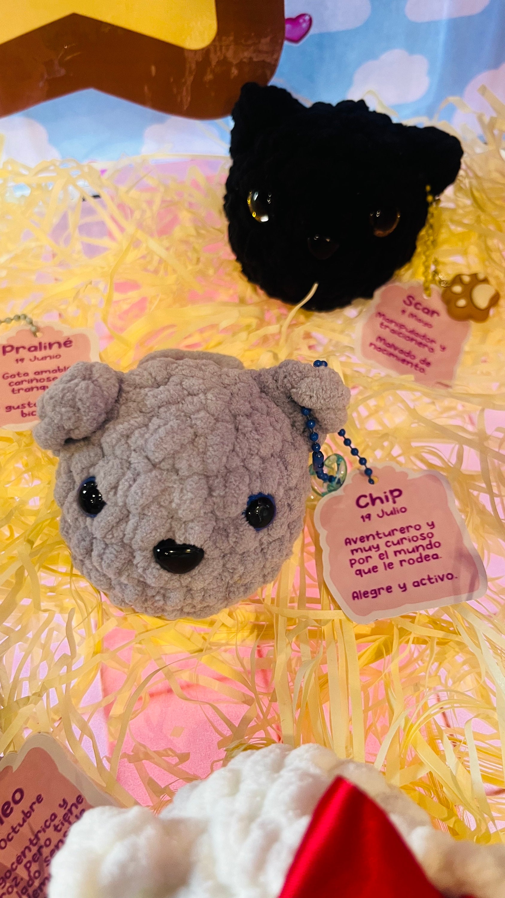 Amigurumi gato, adopción de mascotas, peluche kawaii