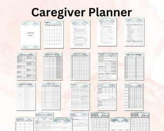 Caregiver Planner Home Aide Tracker Sheet Care for Elderly