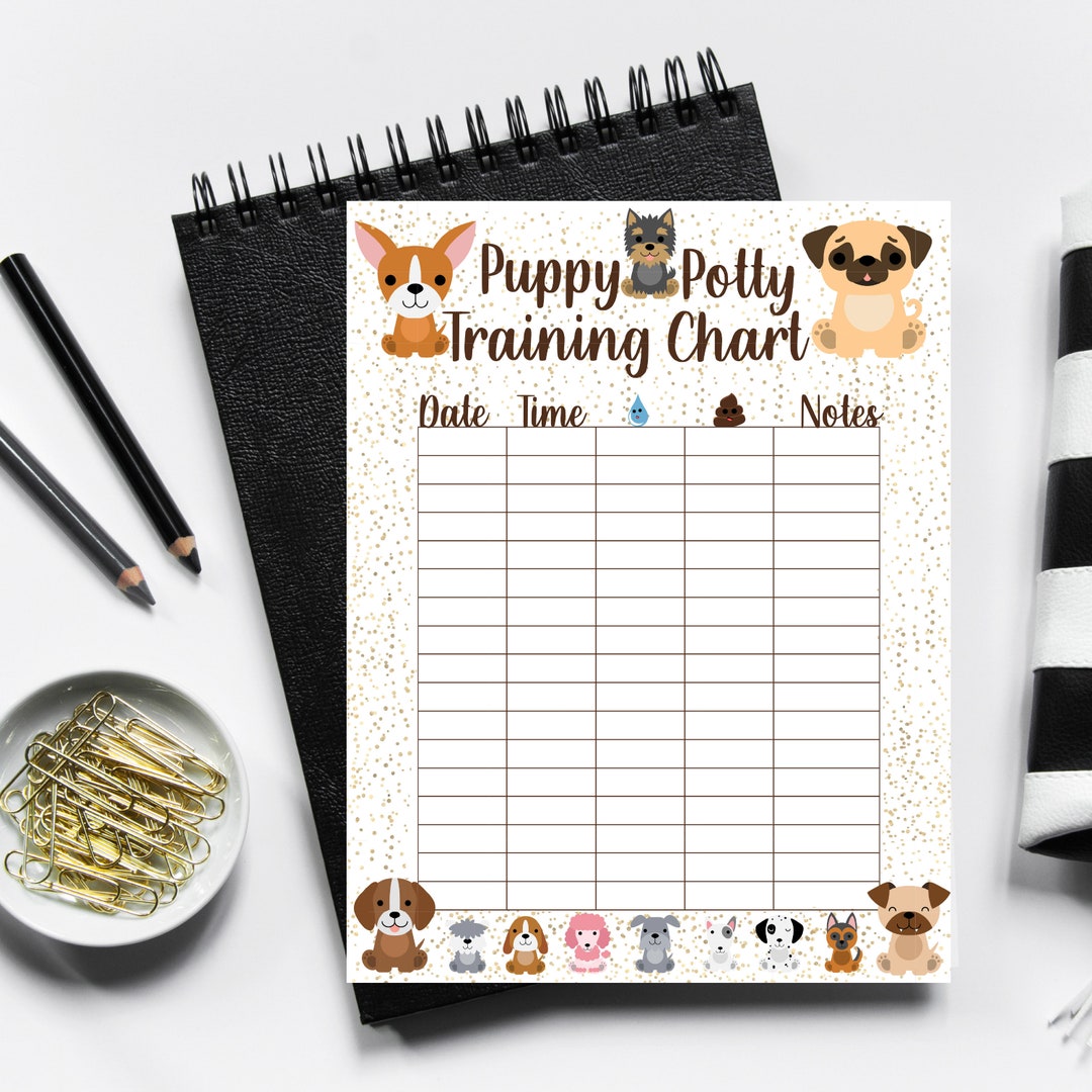 Puppy Potty Training Chart Printable Instant Download New Puppy