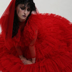 Lydia Red Gothic Wedding Dress / Beetle Juice Lydia Costume / - Etsy