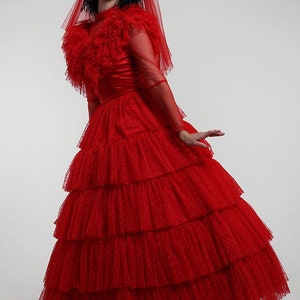 Lydia Red Gothic Wedding Dress / Beetle Juice Lydia Costume / - Etsy