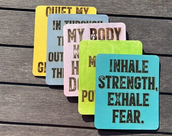 Birth Affirmation Wooden Cards 4" x 5"