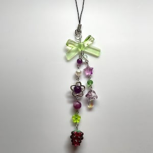 Grape Phone Charm | Beaded Phone Charm | Y2K Jewelry |