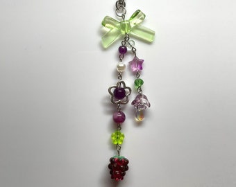 Grape Phone Charm | Beaded Phone Charm | Y2K Jewelry |