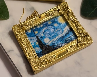 Framed Art Earrings (Multiple Options) | Polymer Clay | Customizable