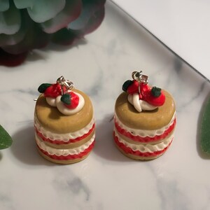 Strawberry Shortcake Polymer Clay Earrings