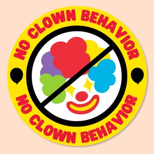 Anti-Clown Vinyl Sticker | Multiple Sizes/Styles