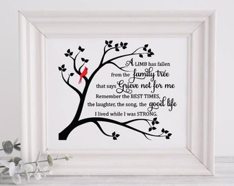 A limb has fallen from the family tree, Print yourself, Digital Print Wall Art, Digital Download