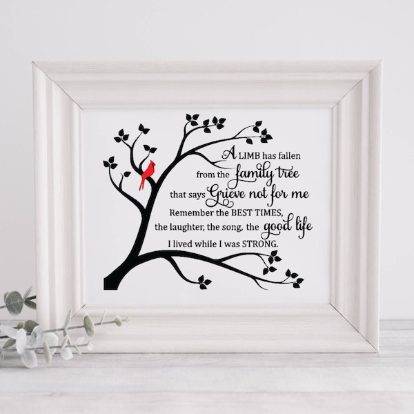 A limb has fallen from the family tree, Print yourself, Digital Print Wall Art, Digital Download