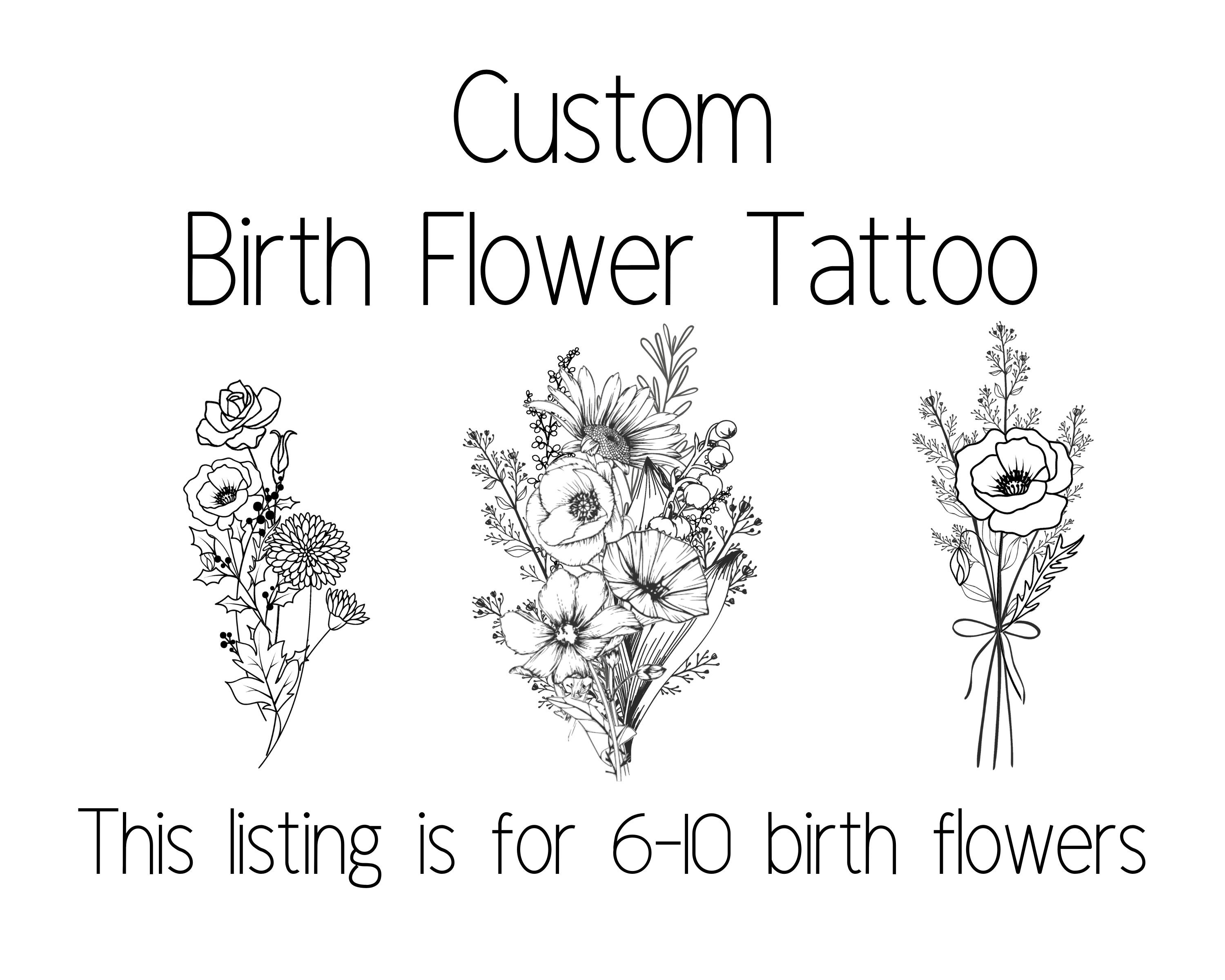 Birth Flower Tattoos Tattoos For Every Birth Flower  MrInkwells