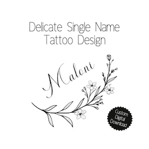 Delicate Single Name Tattoo Design