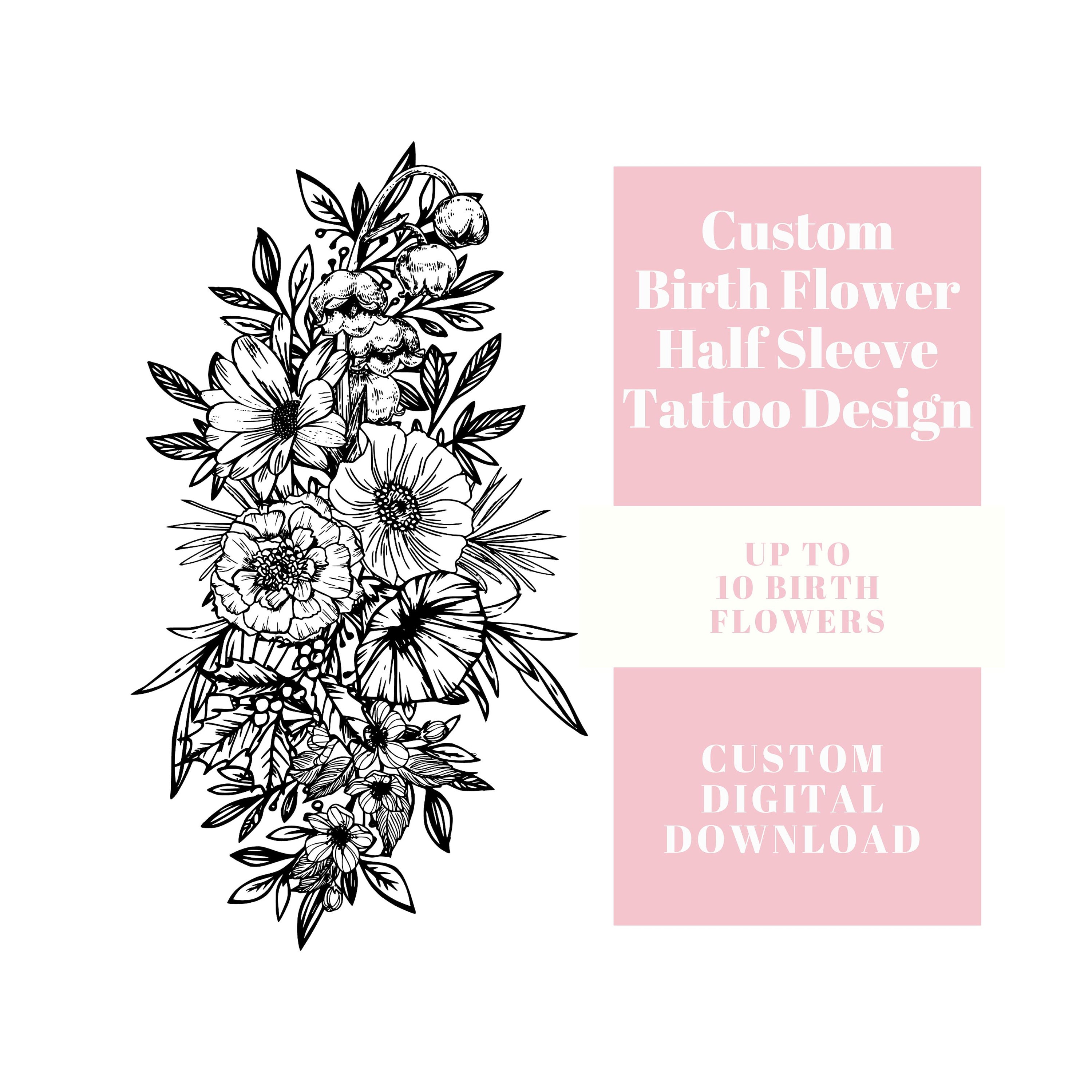 Amazoncom MARYSHARON Flower arm tattoo stickers can half arm tattoo  stickers  Beauty  Personal Care