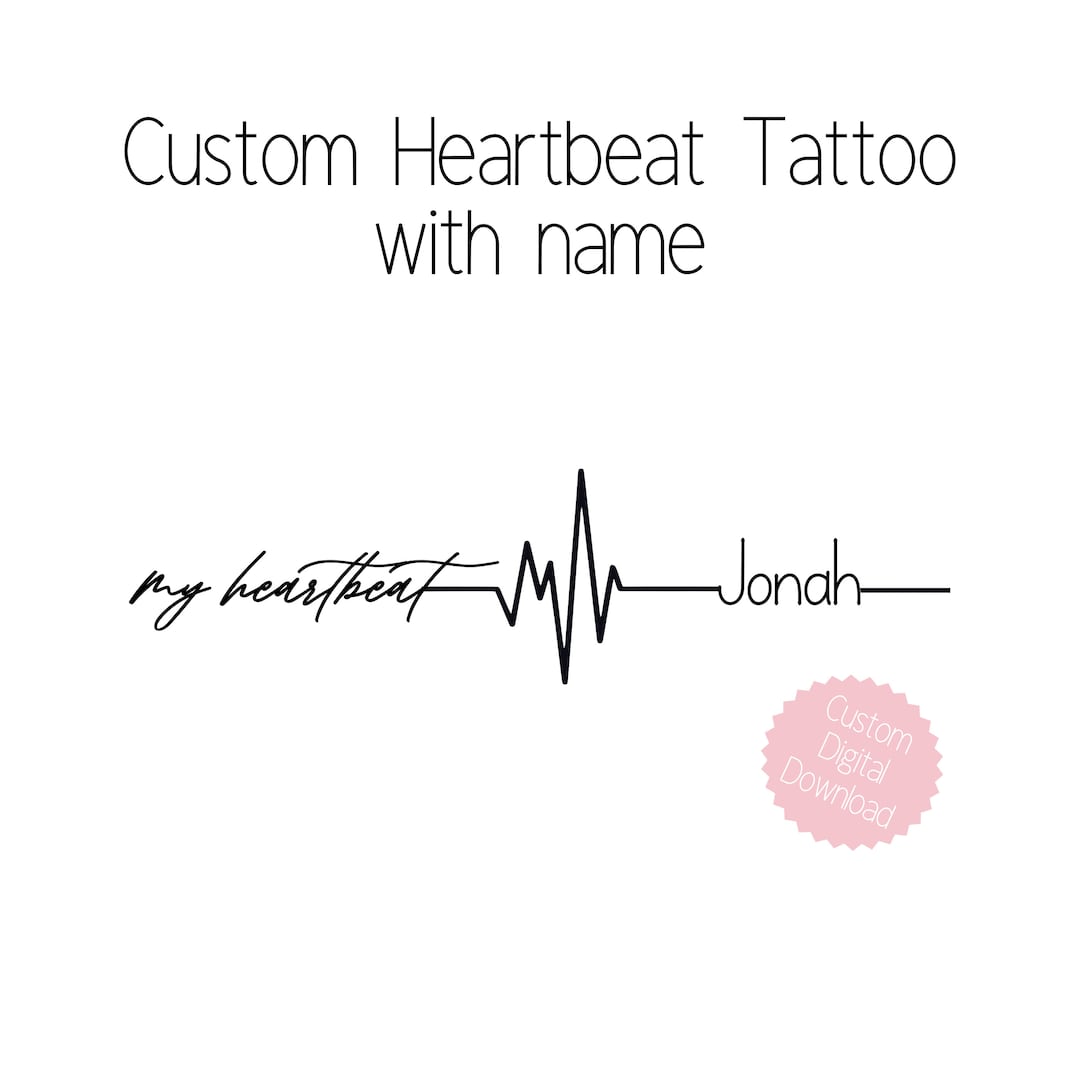 Heartbeat Tattoo With Name Ideas