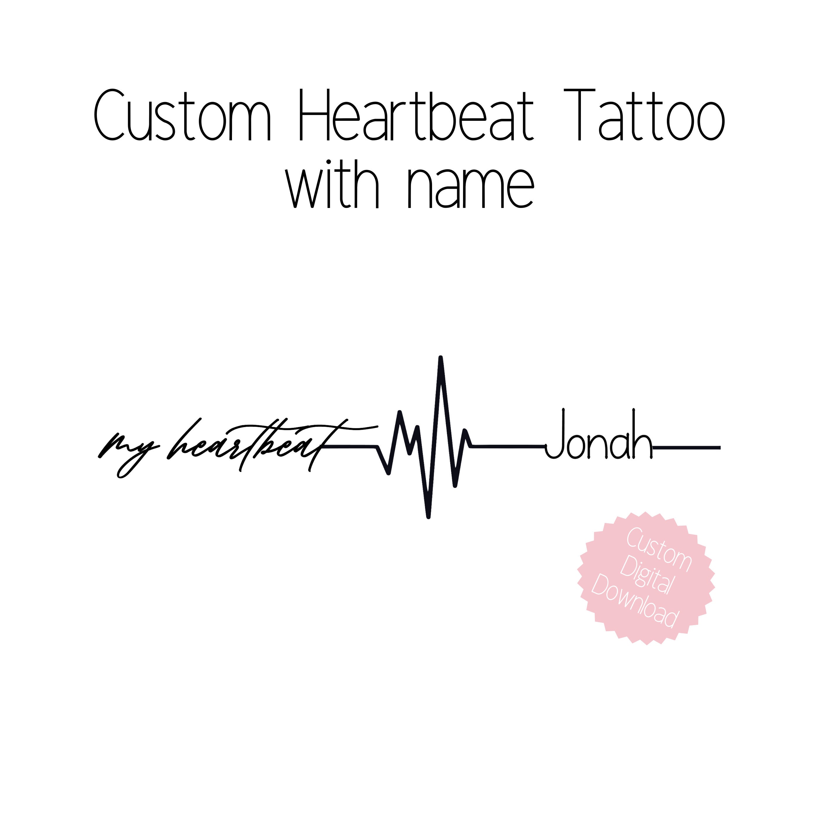 Amazon.com : 4 x 'Heartbeat' Temporary Tattoos (TO00012745) : Beauty &  Personal Care