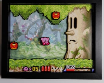 Kirby - Pesadilla en la tierra de los sueños - ¡Caja de sombras 3D de 8x10!