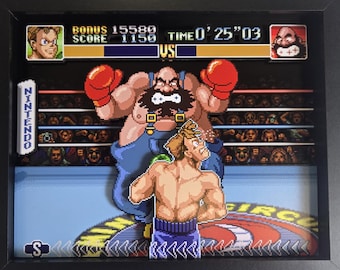 ¡Super Punch-Out! - Caja de sombra 3D de 8x10"