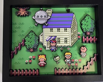 EarthBound - 8x10" 3D Shadow Box!