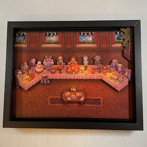 Sea of Stars - Golden Pelican Dinner - 11 x 14&quot; 3D Shadow Box!