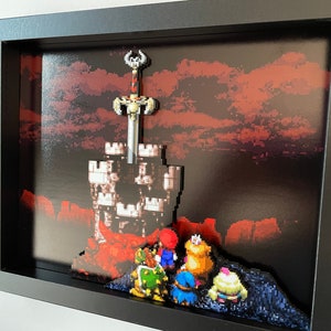 Super Mario RPG - La leggenda delle sette stelle - Scatola ombra 3D 8x10!
