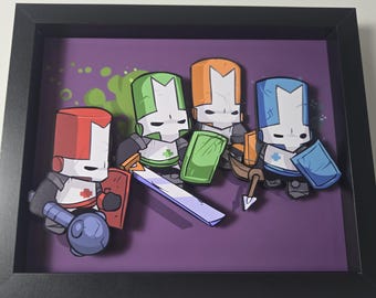 Castle Crashers - 8x10" 3D Shadow Box!