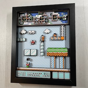Mario Brothers 3 - NES Ice World - pudełko 3D 8x10!