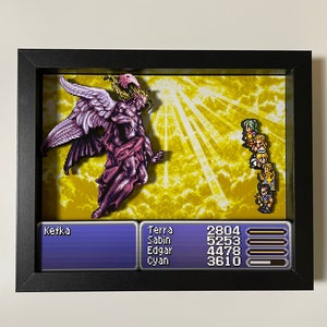 Kefka Boss Fight - Final Fantasy 6 - 8 x 10 3D Shadow Box!
