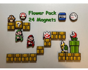 Mario Bros 3 Magnets - 24-Magnet Flower Pack - Nintendo Super Mario Brothers