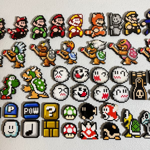 Magnets - Mario Bros 3 - Personnages et objets Nintendo Super Mario Brothers !