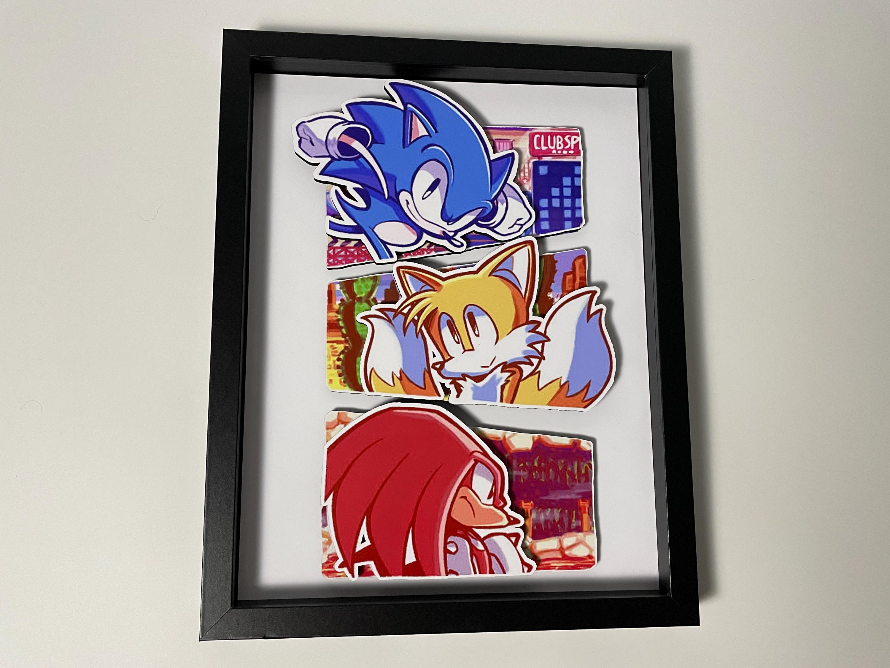 SONIC THE HEDGEHOGxBRITTO キャンバスボード シャドウ Sonic the Hedgehog Box Art - Etsy