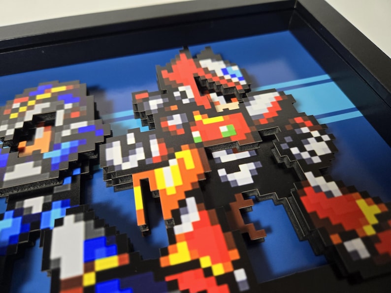 Mega Man X 3D Shadow Box – Pixel Art, Gaming Room Decor (8x10) - Etsy