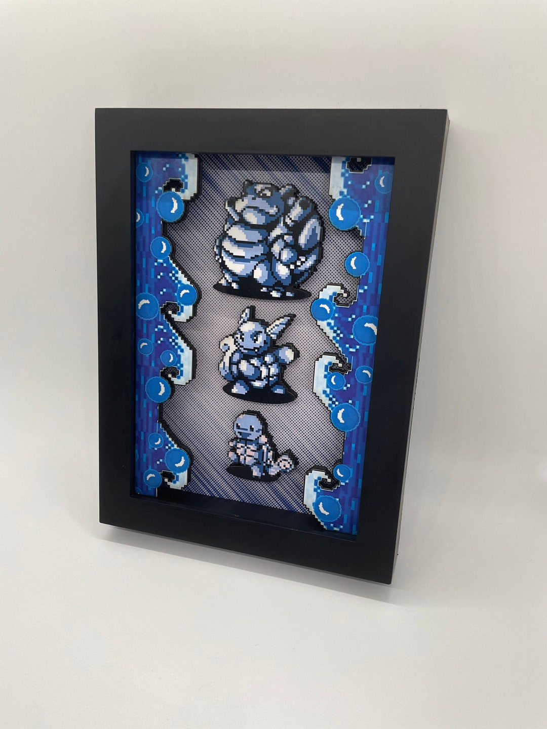Pokemon 3D Shadow Box Gameboy Water Starter Pokemon Squirtle Wartortle