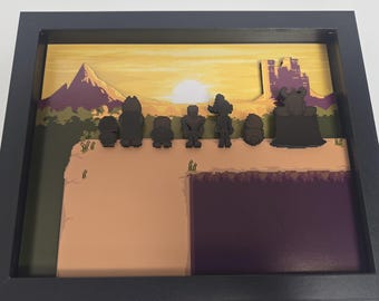 Undertale - Pacifist Ending 8x10 3D Shadow Box!