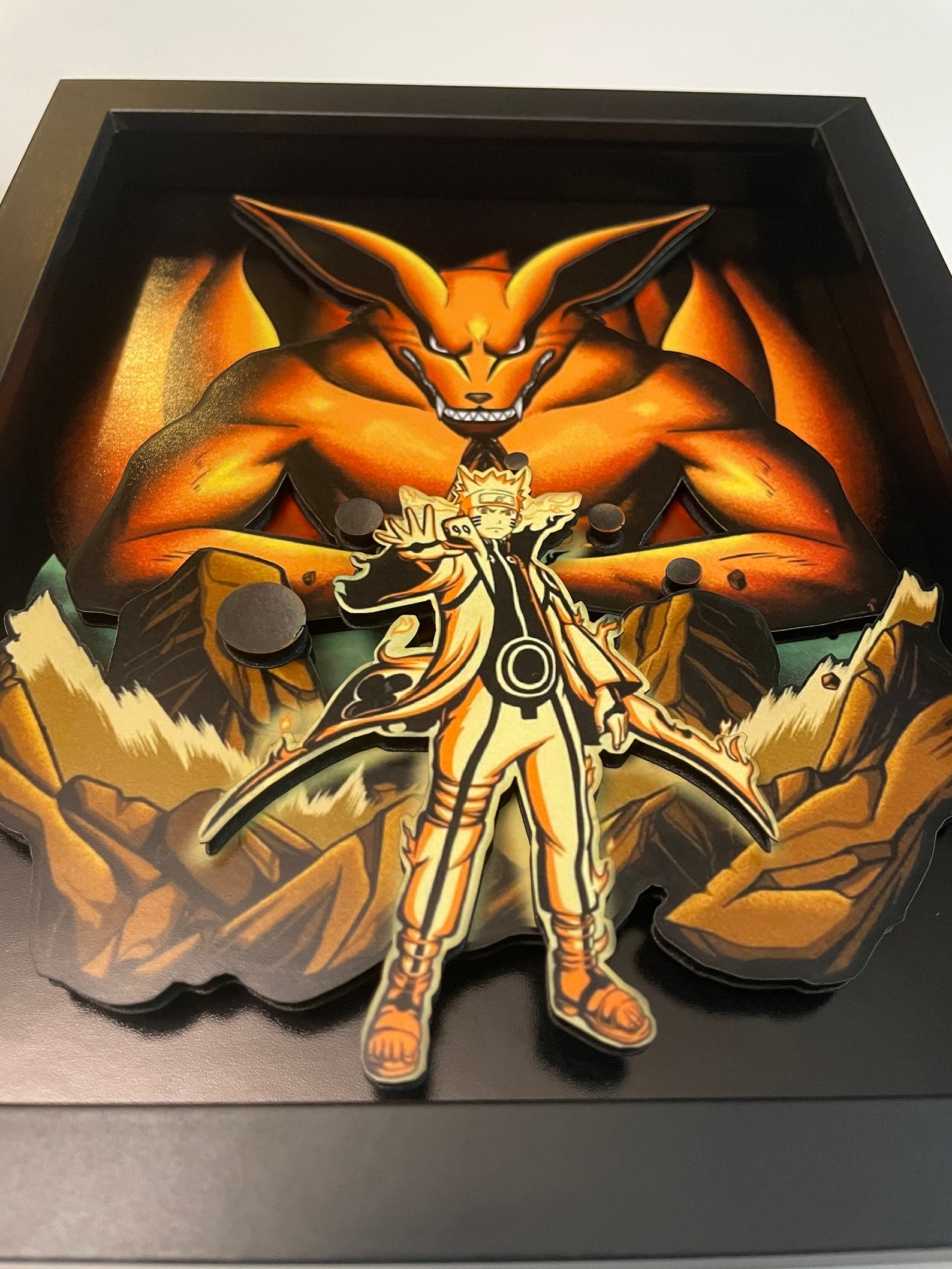 Naruto Kurama 3D Shadow Box Naruto Uzumaki and Etsy Australia