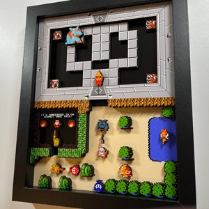 The Legend of Zelda NES Game 3D Shadow Box Etsy