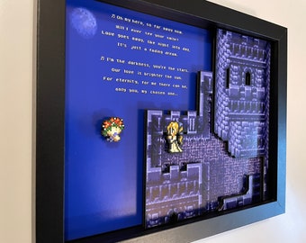 Final Fantasy VI - ¡Celes en la Ópera 8x10 3D Shadow Box!