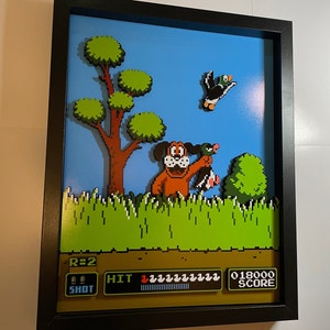 Duck Hunt - NES - 11x14&quot; 3D Shadow Box!