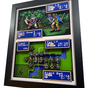 Shining Force - Battle Scene - 8x10" 3D Shadow Box!