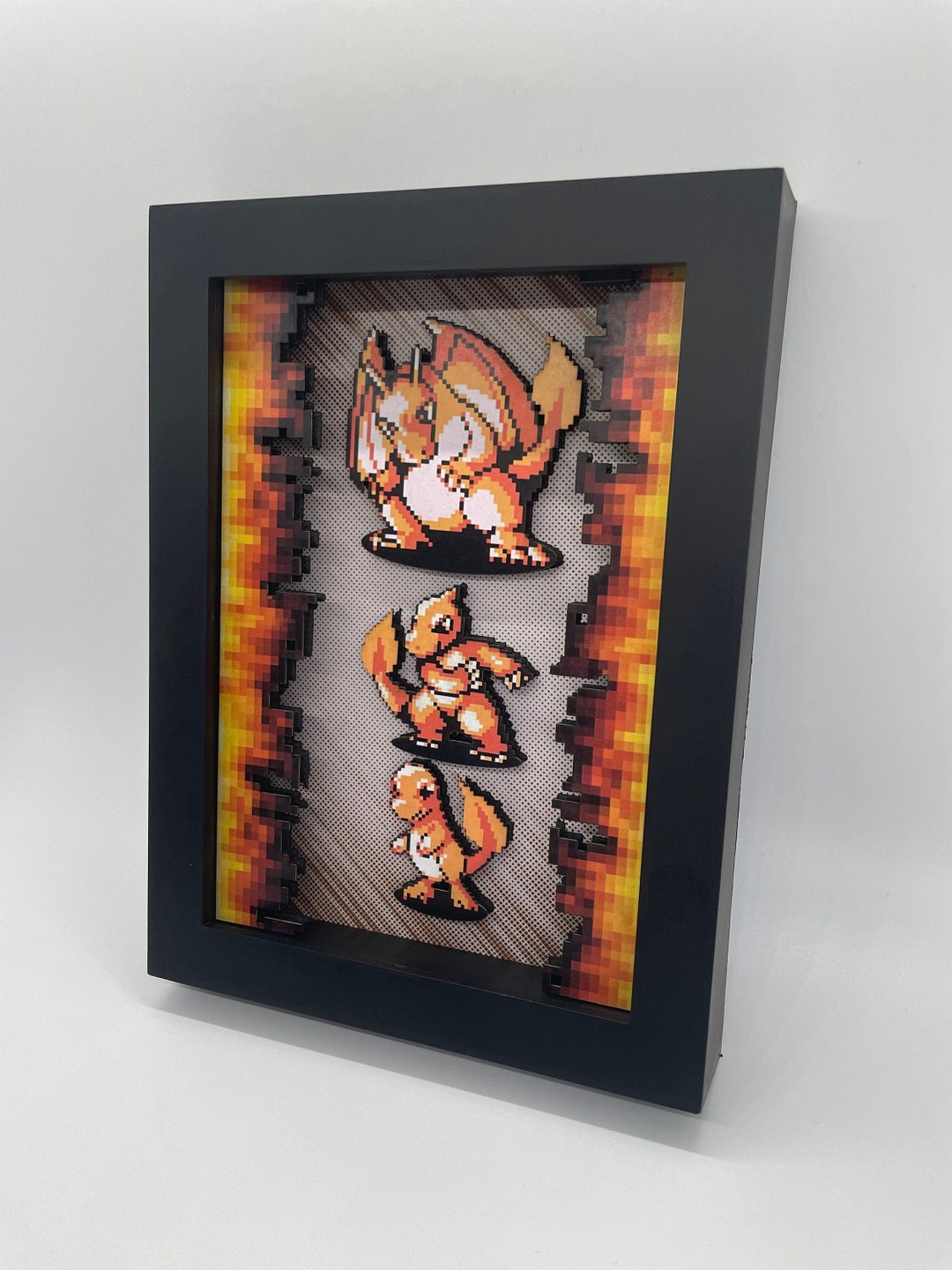 Pokemon 3D Shadow Box Gameboy Fire Starter Pokemon Charmander